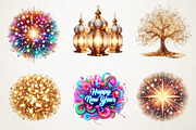 Celebration Lights and Sparkles New, an Illustration by RobertsArt (Thumbnail 2 of 4)
