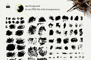Illustrator grunge brushes, a Brush Add-On by kateja (Thumbnail 5 of 5)