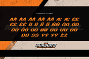 THE PURSUITS - All Caps Sporty Font, a Font by Gassstype (Thumbnail 7 of 9)