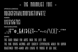 THE MINIMALIST - Skinny Tall Font