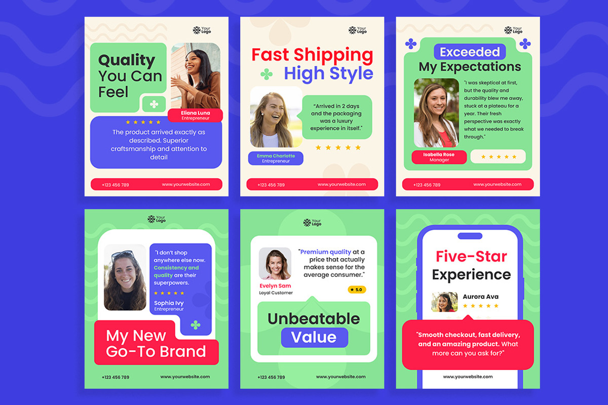 Customer Testimonials - Social Media, a Social Media Template by Jiwstudio (Photo 4 of 5)