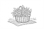 Spring Flower Coloring Art, an Illustration by hafijul (Thumbnail 4 of 9)