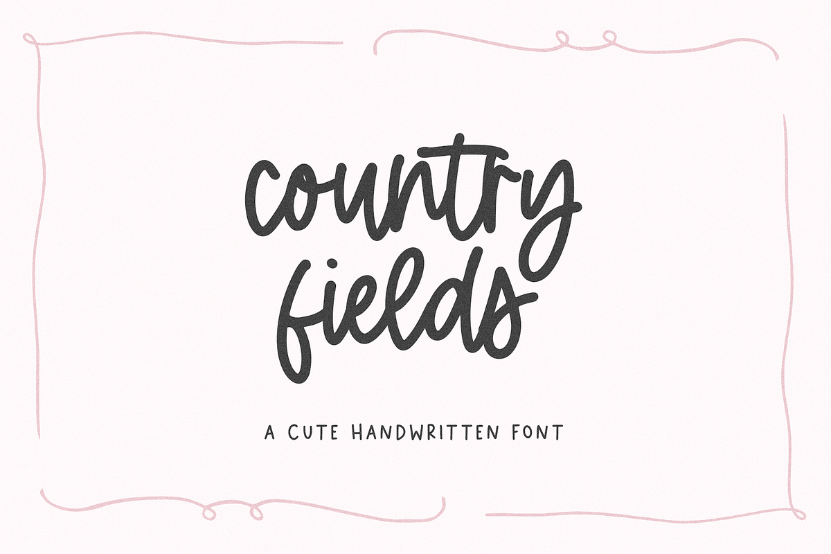 Country Fields | Cute Script Font, a Script Font by KA Designs (Photo 1 of 15)