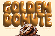 Golden Donut - 3D SVG Font, a Symbol Font by Glyphminds Studios (Thumbnail 1 of 10)
