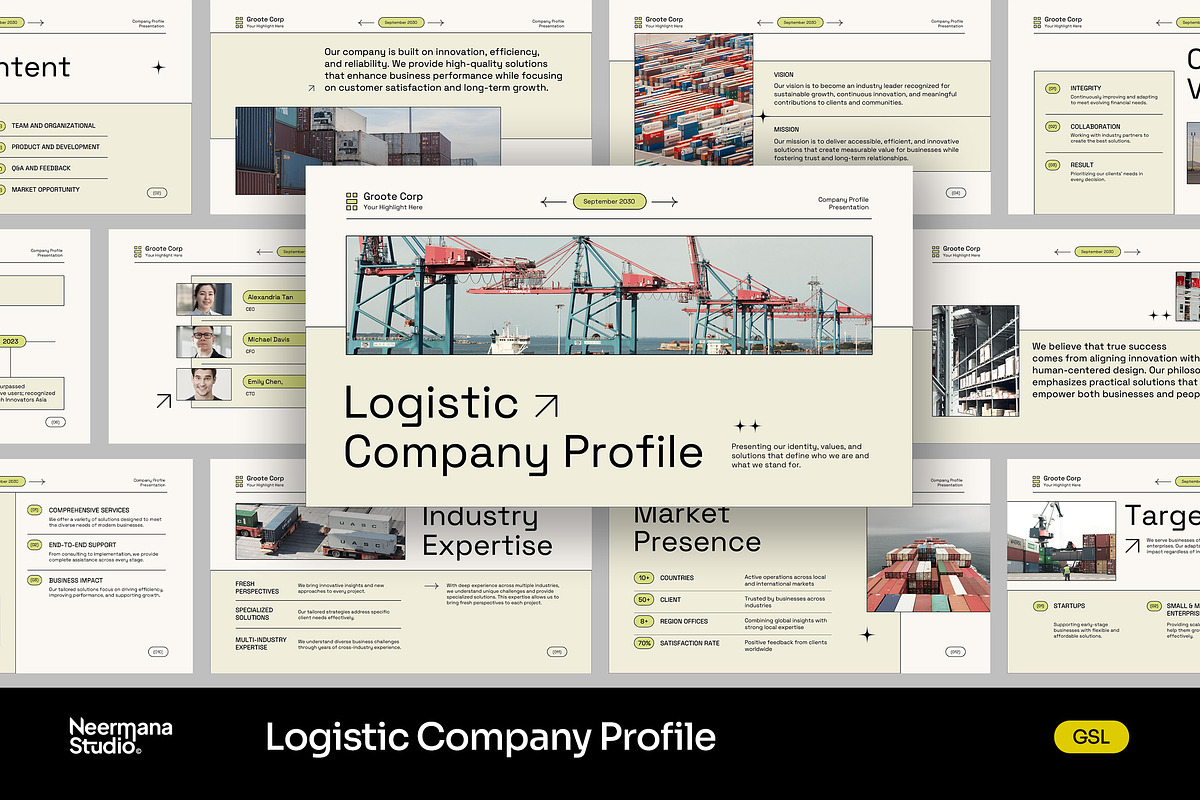 Logistic Company Profile GSL, a Presentation Template by Neermana (Photo 1 of 4)
