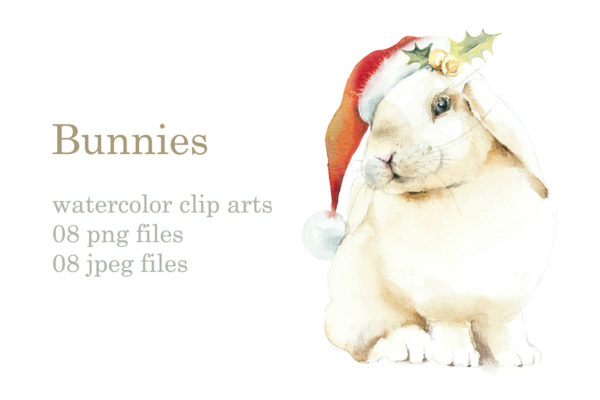 Watercolor Bunnies, an Animal Illustration by Budogoshch (Photo 1 of 4)