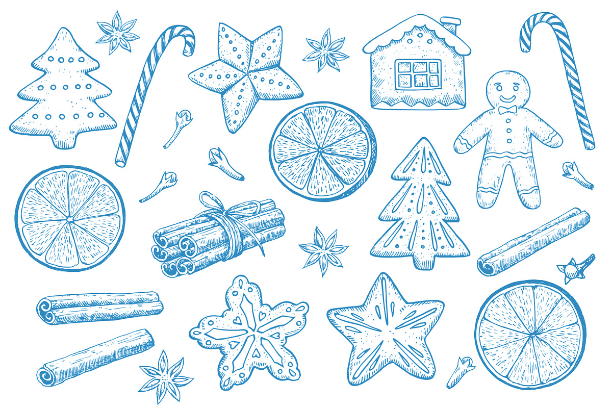 Christmas patterns and elements, a Seasonal Illustration by Robusta (Photo 9 of 9)