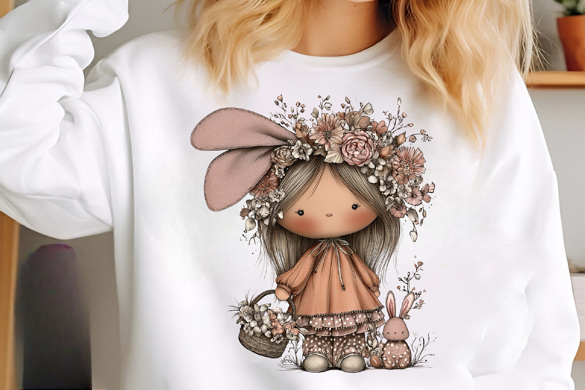 Whimsical easter girl clipart, an Illustration by SinaCreation (Photo 7 of 9)