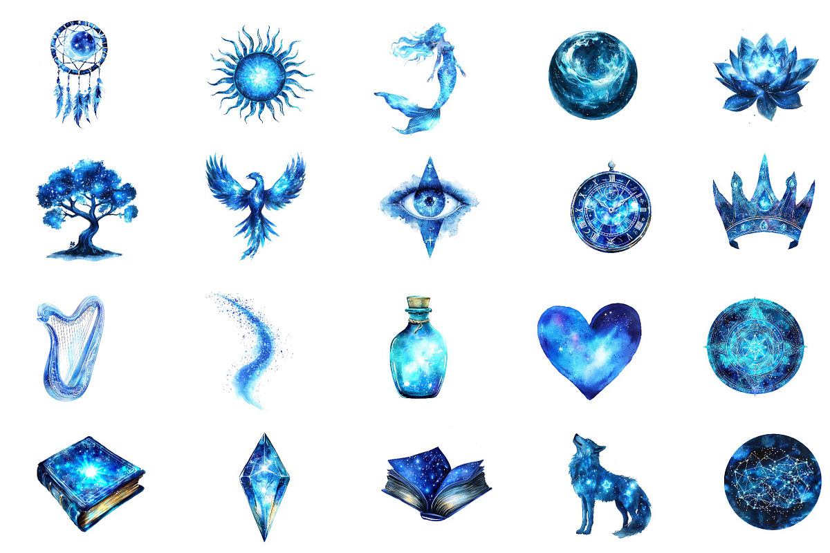 Magical Celestial Clipart, an Illustration by CreationArt (Photo 3 of 3)