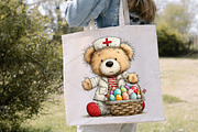 Whimsical Easter Nurse Teddy Clipart, an Illustration by Canvas Craft (Thumbnail 6 of 7)
