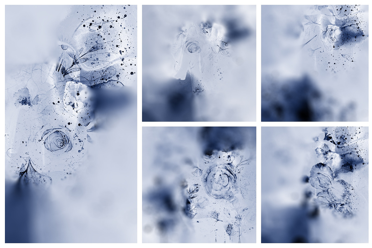 Watercolor Floral Backgrounds, a Texture Graphic by sibel dayı (Photo 15 of 16)