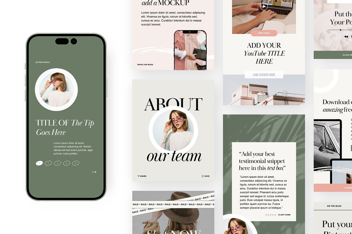 Victoria Social Media Templates, a Social Media Template by Big Cat Creative (Photo 1 of 6)