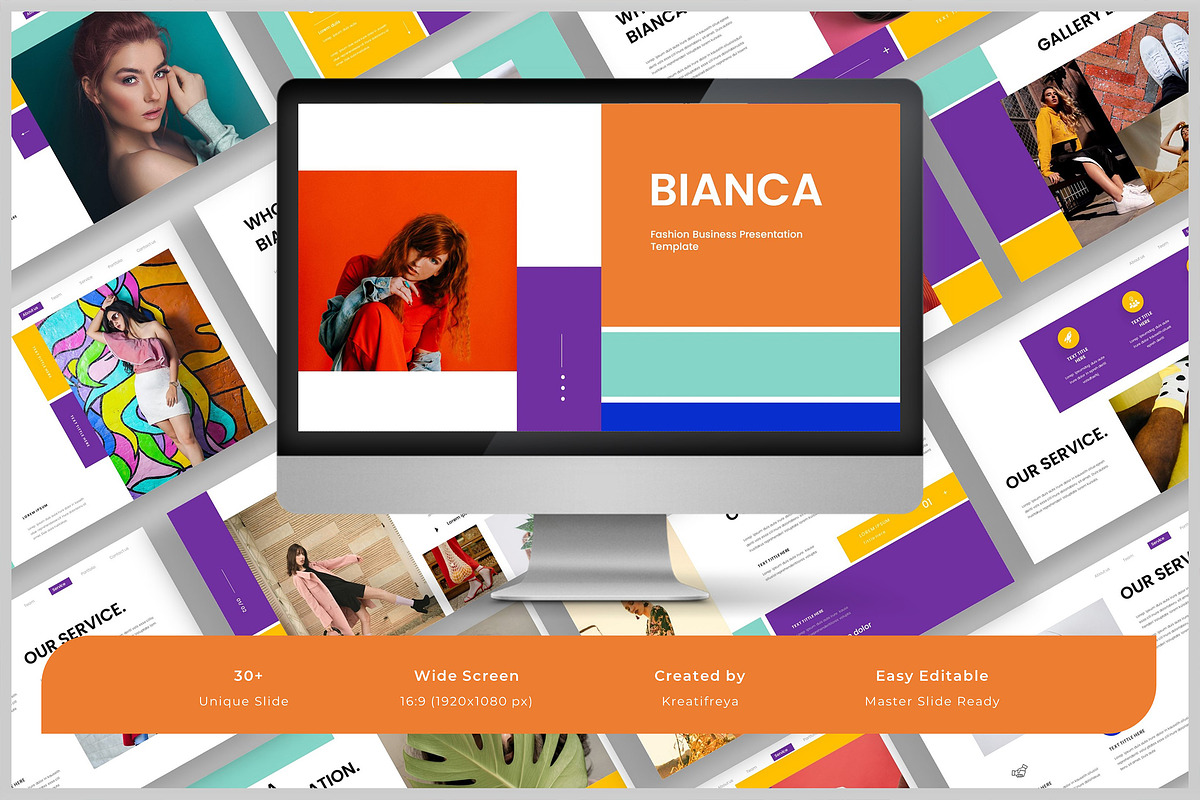 Bianca–Fashion Google Slide Template, a Presentation Template by kreatifreya (Photo 1 of 6)