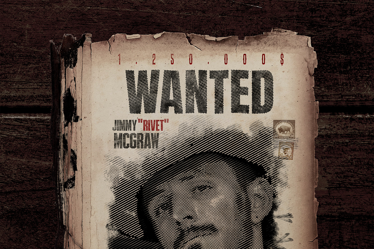 Old Wild West Wanted Poster Mock-ups, an Advertising Mockup by Giallo (Photo 15 of 30)