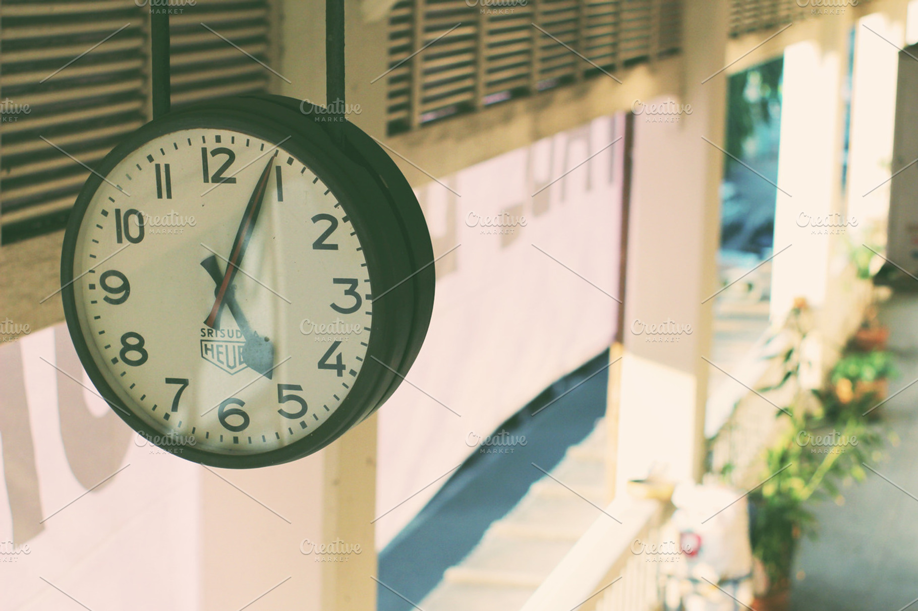 Old clock in the building