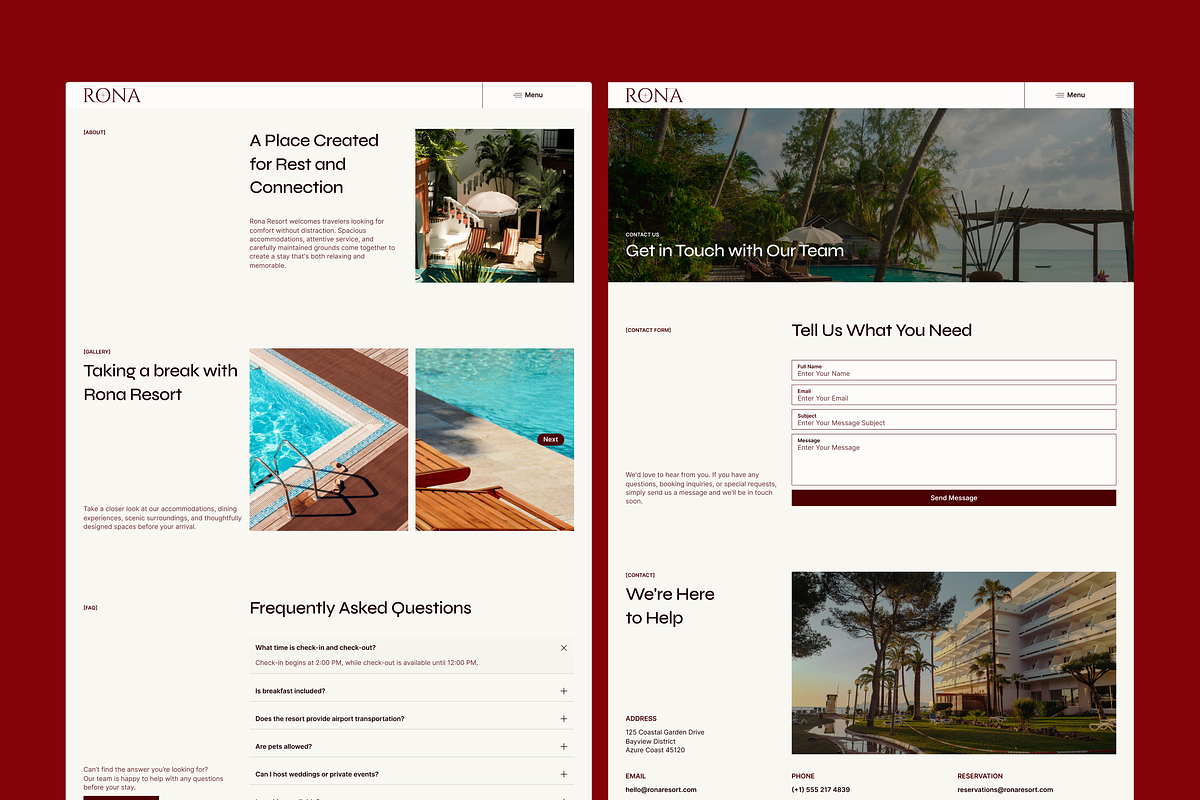 Hotel & Resort Figma Template, an UI Kit Template by Rozepaars Design (Photo 5 of 7)