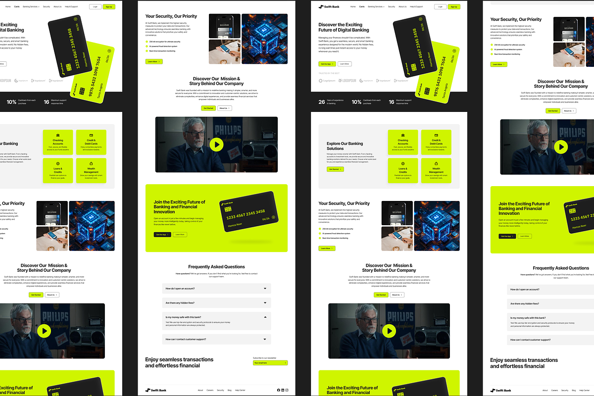 Modern Fintech Bank Landing Page, a Landing Page Template by Dirtytemp Studio (Photo 4 of 6)
