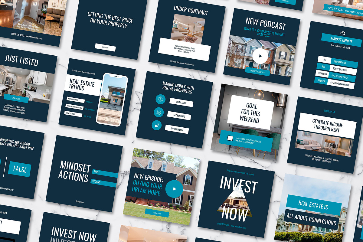 Real Estate Instagram Template Canva, a Social Media Template by Design District (Photo 4 of 39)