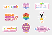 Pride Gay LGBTQ sticker pack vector, an Object Graphic by yabluko_draws (Thumbnail 2 of 5)