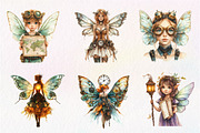 Steampunk Fairy Clipart PNG, an Illustration by CreationArt (Thumbnail 2 of 5)