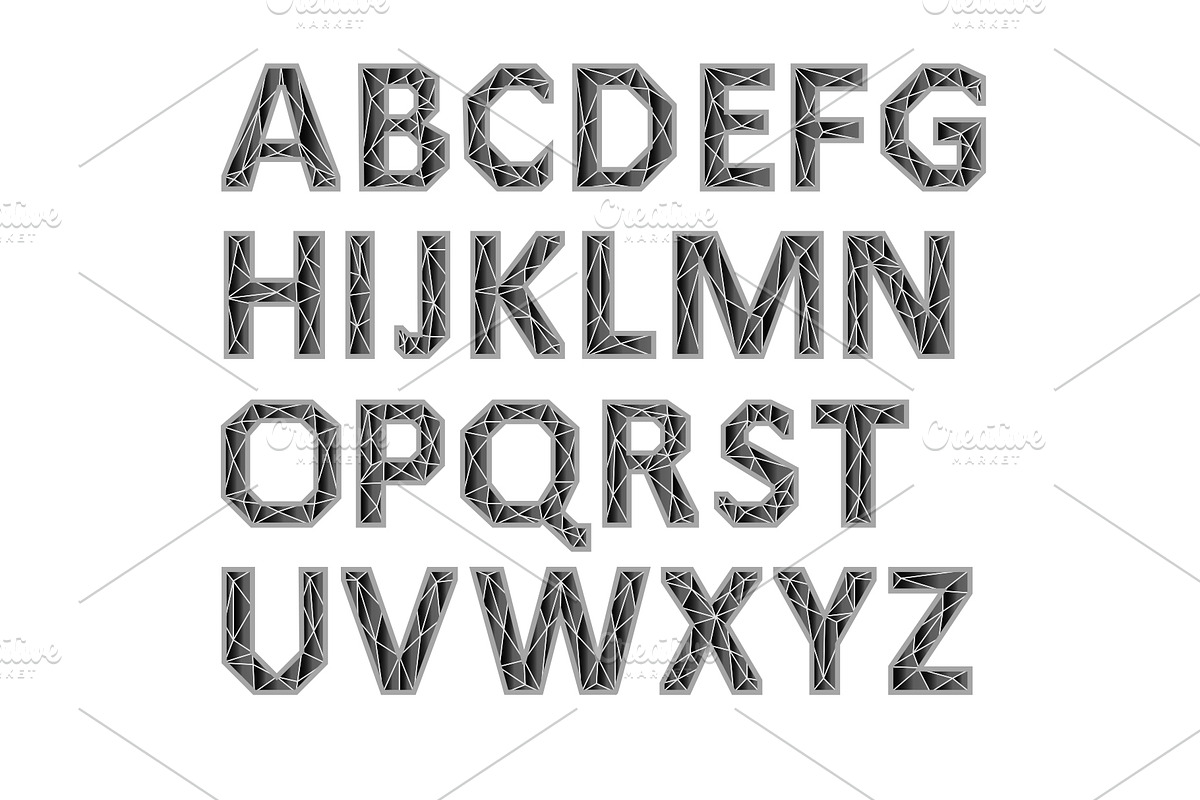 Vector Alphabet Set. Black letters, an Outline Icon by RODINA (Photo 1 of 3)