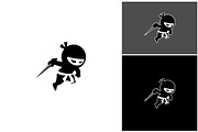 Ninja Action Illustration Logo, a Branding & Logo Template by ika trisiana (Thumbnail 2 of 2)