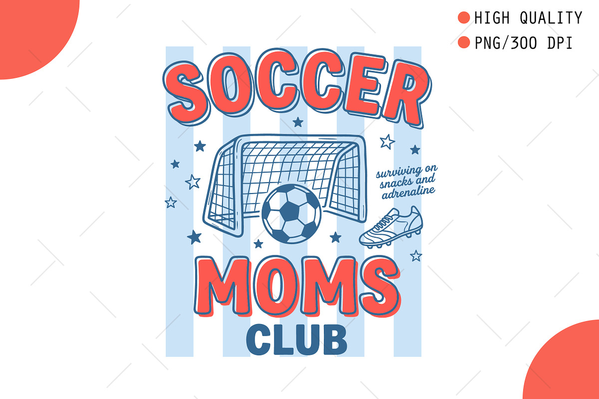 Retro Soccer Mom Club PNG, an Illustration by OK Design (Photo 1 of 5)
