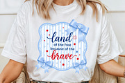 Preppy 4th of July Png, Land of Free, a Seasonal Illustration by Sublimation Artist (Thumbnail 4 of 9)