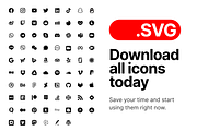 Social Media Icons SVG Vector Pack, a Solid Icon by Design Bits (Thumbnail 5 of 5)