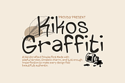 Kikos Graffiti Playful Display Font, a Handwritten Font by mesuka (Thumbnail 1 of 5)