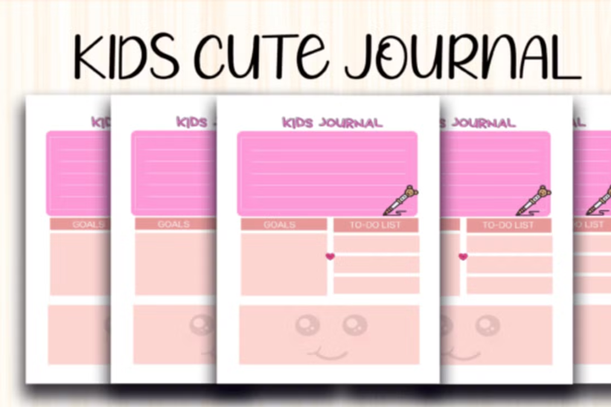 Kids Cute Journal, a Brochure Template by Printable Treasure (Photo 2 of 3)