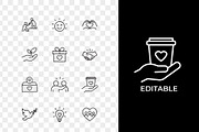 World Kindness Day Outline Icons, an Outline Icon by Unique Design Team (Thumbnail 3 of 3)