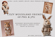 Cozy Woodland Friends, an Animal Illustration by Vika_Softlife (Thumbnail 1 of 12)
