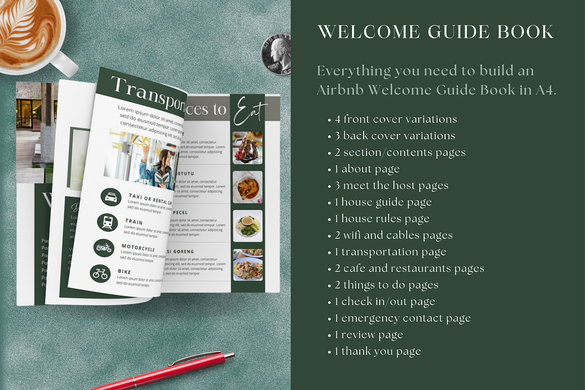 Villa Airbnb Kit Canva Bundle, a Marketing Template by Kindelight (Photo 5 of 7)
