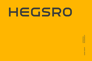 Hegsro Font, a Sans Serif Font by baqoos