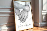 Watercolor Mommy & Baby Hands Print, an Illustration by EkaterinaViArt (Thumbnail 5 of 5)
