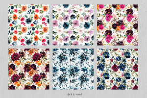 Seamless Floral Patterns Bundle