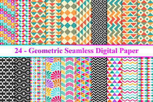 Geometric Seamless Digital Paper, a Pattern Graphic by Digital Studio