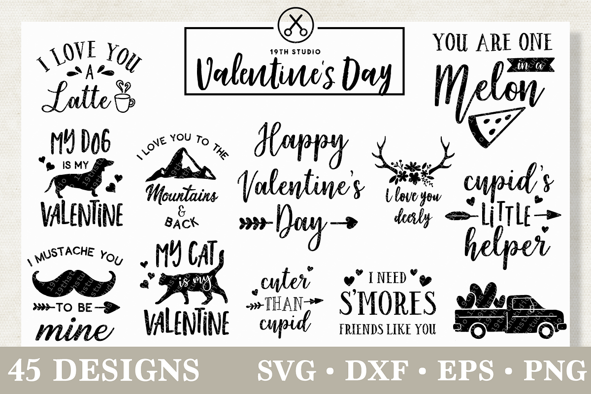 Valentine's Day SVG Bundle | MB19, an Illustration by Craft House SVG (Photo 1 of 4)