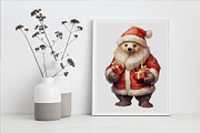 Christmas Polar Bear Clipart, an Illustration by Moon Studio (Thumbnail 3 of 7)