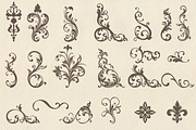 Bundle of vector vintage flourishes, an Object Graphic by FleurArt (Thumbnail 9 of 19)