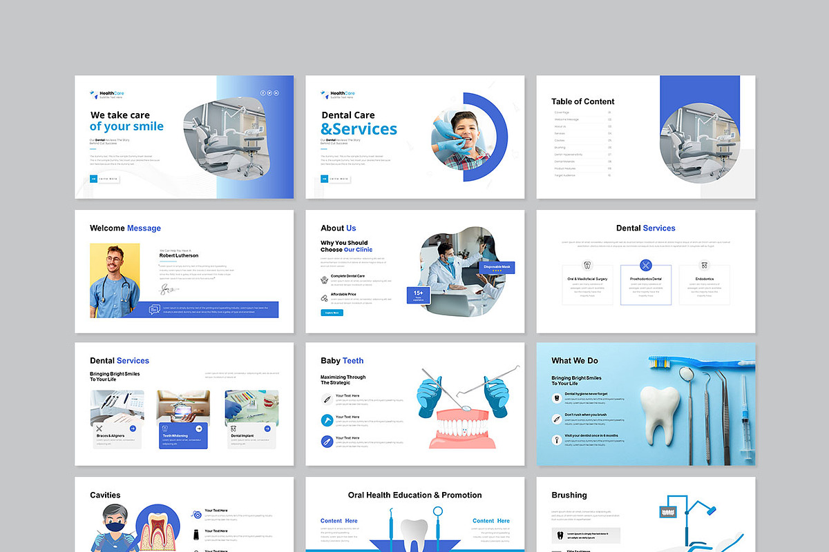 Dental Presentation Template, a Presentation Template by GenerousArt (Photo 6 of 7)