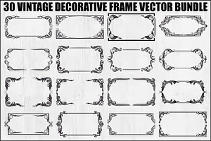 Vintage Decorative Frame Bundle, a Decorative Illustration by musafir_fashion