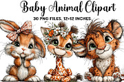 Baby Animal Clipart, an Illustration by DreamArtGraphic (Thumbnail 1 of 5)