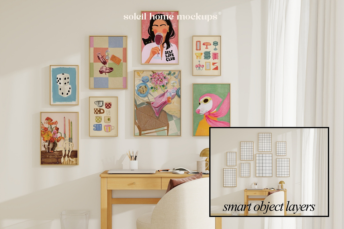 NEVA | Cozy Office Frame Mockup Set, a Household Mockup by SoleilHomeMockups (Photo 3 of 11)