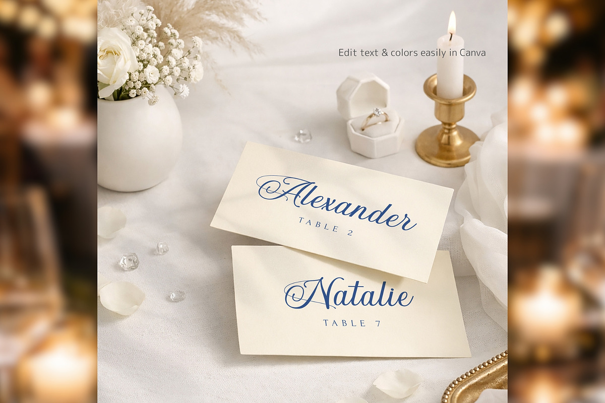 Luxury Place Cards Canva bd004, a Card Template by TyphoonStudio (Photo 5 of 9)