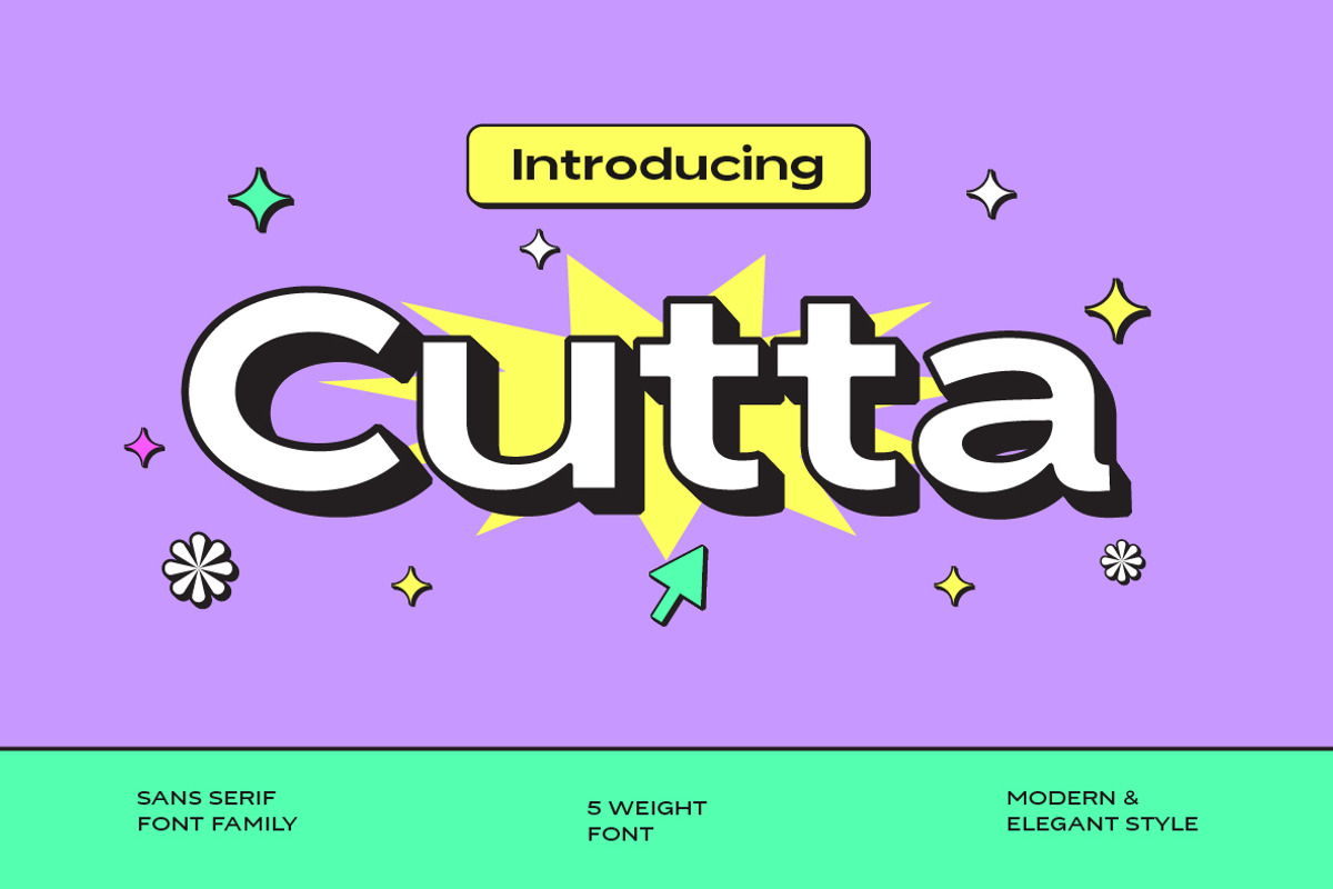 Cutta Sans Serif, a Sans Serif Font by Yukita Creative (Photo 1 of 9)