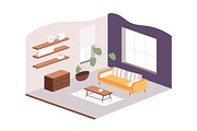 Rooms' interior in house / apartment, a Decorative Illustration by Good Studio (Thumbnail 2 of 5)