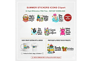 Summer Stickers Icons Clipart PNG, a Solid Icon by Tanya Kart (Thumbnail 6 of 8)