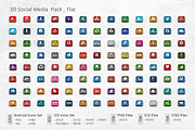 3D Social Media Pack [Square], an Icon by ArtFusion (Thumbnail 3 of 3)